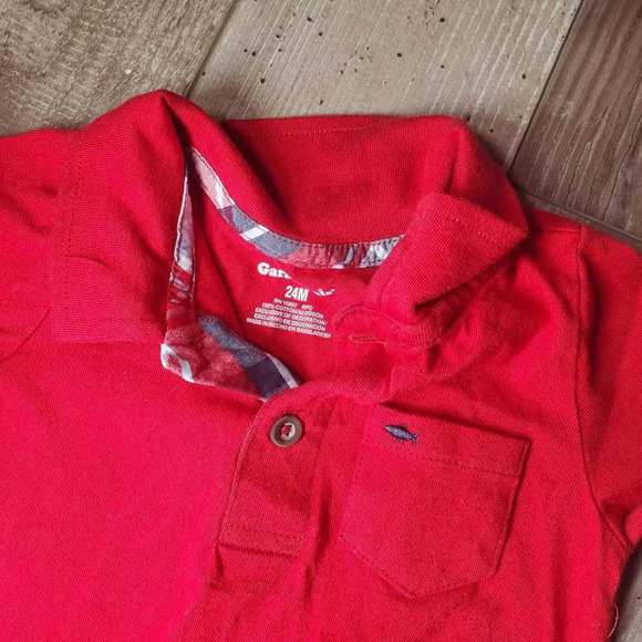 Garanimals Toddler Boy Dress Polo Dress Shirts Size 24m Red and White NWOT - Picture 6 of 9